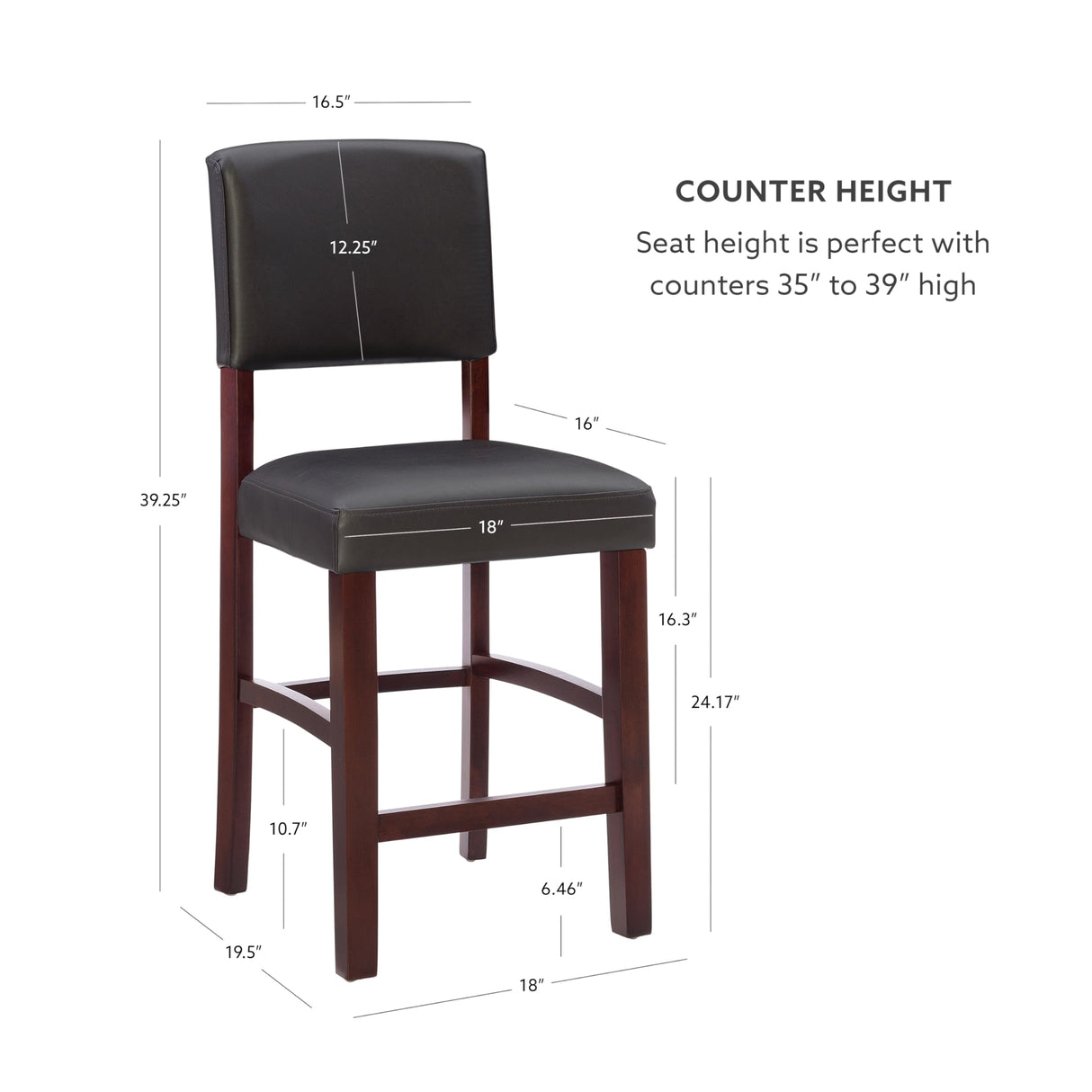 Monaco Stool 24" Dark Espresso