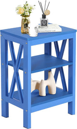 Modern Nightstands X-Design Side End Table Night Stand with Storage Shelf