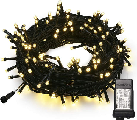 33FT 100 LEDs String Lights,Green Wire Waterproof Fairy Lights 8 Modes 30V UL Certified