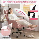Criss Cross Ergonomic Office Chair with Wheels and Footrest