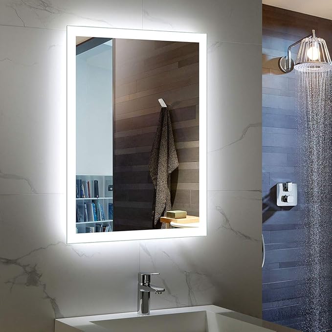 Bathroom Mirror with Lights, LED Lighted Bathroom Vanity Mirror, Led Mirror for Bathroom,