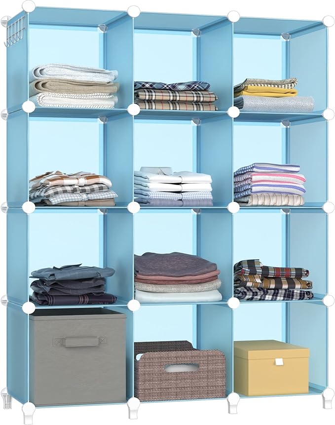 Closet Organizer, 12-Cube Closet Organizers and Storage,