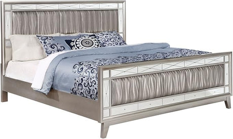 Coaster Leighton Twin Bed 5-Piece Set, Metallic Mercury