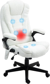 6-Point Vibrating Massage Office Chair with Heat - Pink Velvet