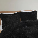 Malea Shaggy Comforter Set, Long Faux Fur Cozy Down Alternative, Modern Casual Ultra