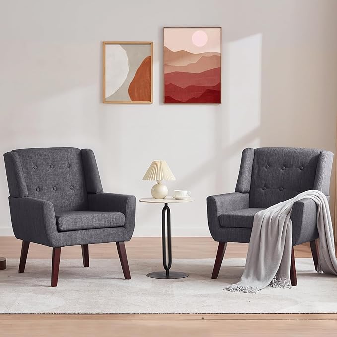 Accent Chair Living Room Chair, Upholstered Button Tufted Armchai