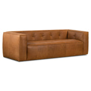 Capa Sofa in Full-Grain Pure-Aniline Italian Tanned Leather in Saddle Tan
