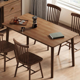 47.2" Solid Vintage Dining Table, Rectangular Wooden Table for Kitchen for 4 or 6