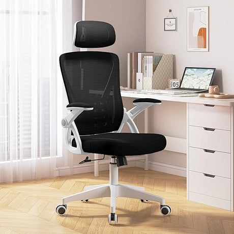 Ergonomic Office Chair, Mid Back Desk Chair with Adjustable Height, Swivel Chair