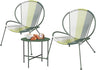 3-Piece Outdoor Acapulco Chair Set Patio Conversation Low Seat Bistrot