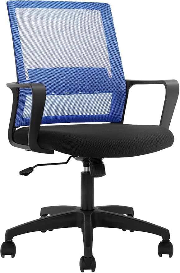 Office Chair Ergonomic Desk Chair Mid-Back Mesh Computer Chair Lumbar Support Comfortable Executive Adjustable Rolling Swivel