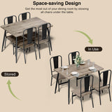 Gizoon Dining Table Set for 4 with One Table and Four Chairs, Small Space Dinette for Kitchen, Dining Room, Bistro, Modern Kitchen Table Set for Small Space, Apartment