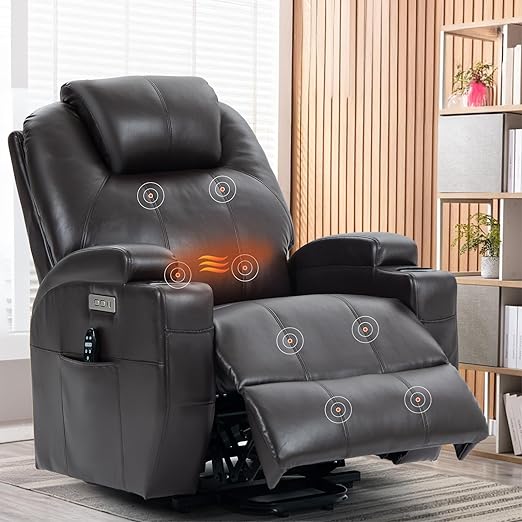 Lift Chair with Massage and Heating Function, Power Lift Recliner Chair