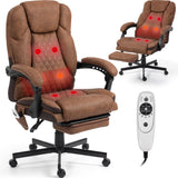Massage Office Chair with Footrest - Ergonomic Executive Desk Chair with Heat & Vibration