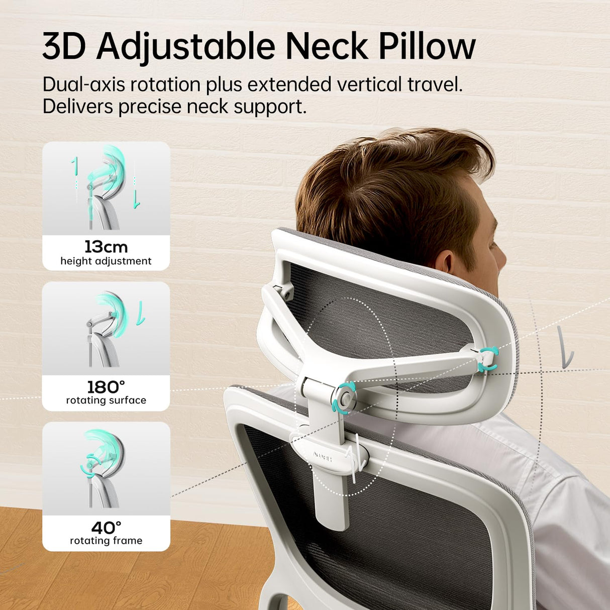 P2 Ergonomic Office Chair with 3D Lumbar Support & Footrest