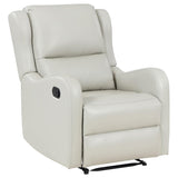 Coaster Home Furnishings Kelsey Upholstered English Arm Recliner Chair Ivory