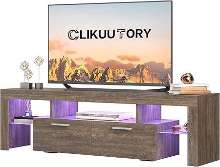 Modern LED 63 inch Long TV Stand with Large Storage Drawer for 50 55 60 65 70 75