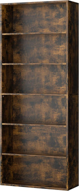 Bookshelf,6-Tier Open Bookcase and Bookshelves,6 Shelf Display Storage Shelves Floor