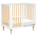 Lolly 4-in-1 Convertible Mini Crib and Twin Bed with Toddler Bed Conversion Kit in White