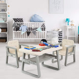 Kids Table and Chair Set, Children Activity Table & 2 Chairs w/Storage Rack