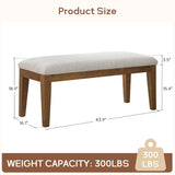 Upholstered Entryway Bench for Bedroom for End of Bed, Dining Bench