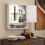 Bathroom Medicine Cabinet, Bathroom Wall Cabinet with 2 Mirror Doors & Adjustable Shelf