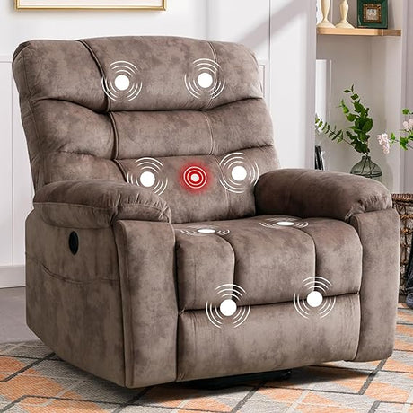 Large Power Lift Recliner Chair for Elderly with Massage and Heated, Heavy Duty