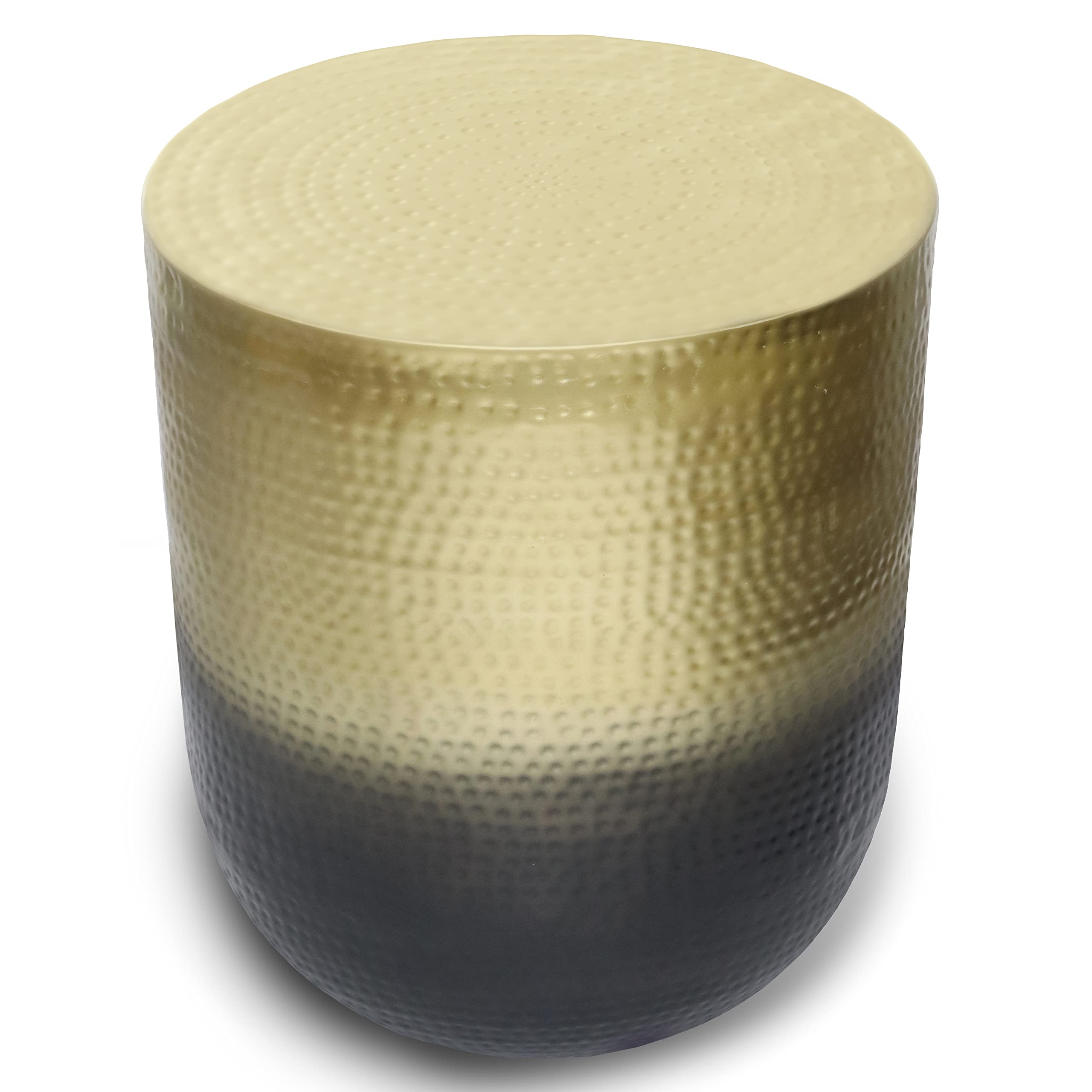 Nova Boho 19 Inch Wide Metal Side Table in Gold Ombre, Fully Assembled,