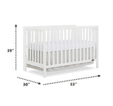 Ridgefield 5-in-1 Convertible Crib in White, Greenguard Gold Certified