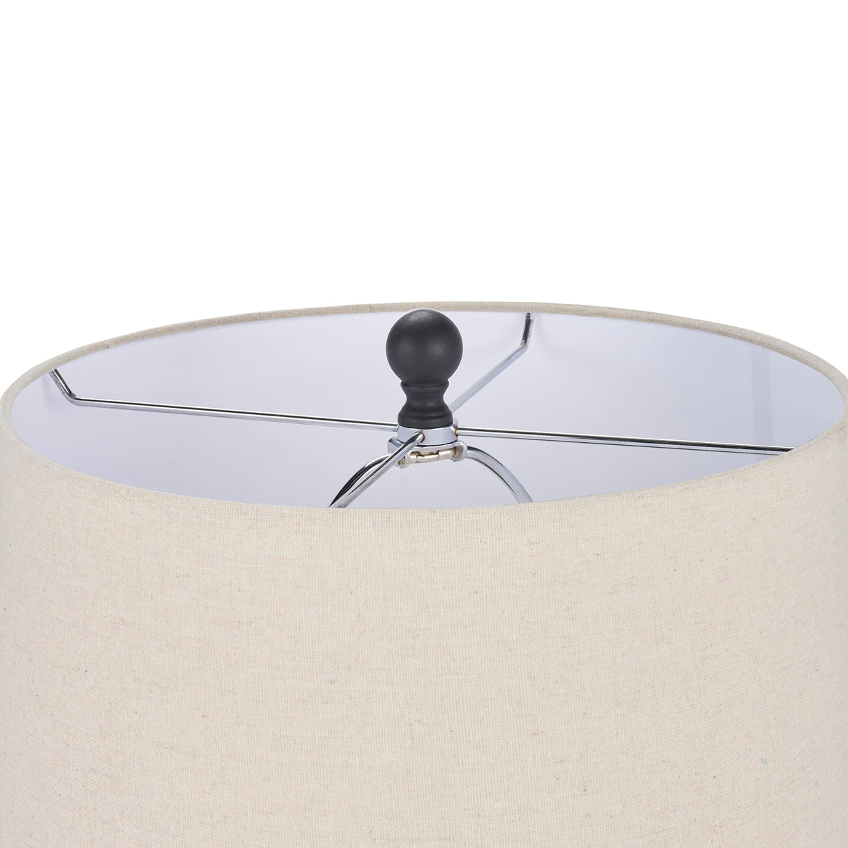 Nourison Home 24" Black Farmhouse Ceramic Pottery Jug Table Lamp for Bedside Table, Living Room, Office, Entryway