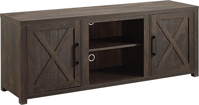 Gordon Low Profile TV Stand for 65+ inch TVs, Entertainment Center with Storage Shelves