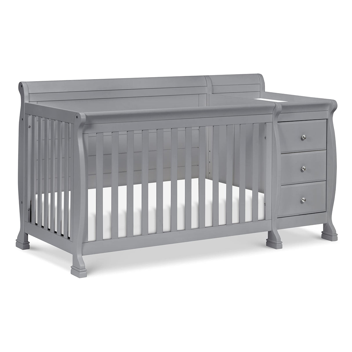 Kalani 4-in-1 Convertibe Crib and Changer Combo in Gray