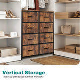 Organizer Storage 8, Chest of Drawers with Fabric Bins,