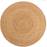 Jute Area Rug, Handmade Reversible Floor Carpet for Living Room, Bedroom
