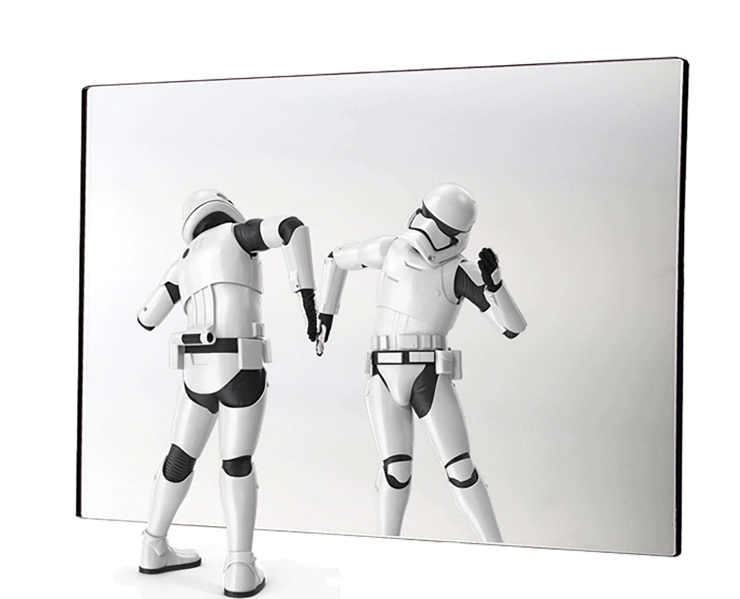 Pkg of 5 Plastic Mirrors with Rounded Corners 8" x 10" Vertical or Horizontal Great