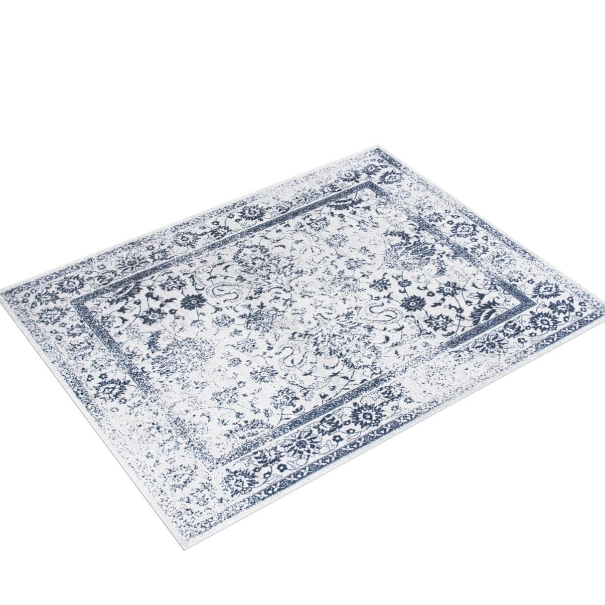 SAFAVIEH Adirondack Collection Area Rug - 8' x 10', Grey & Navy, Oriental Distressed Design, Non-Shedding & Easy Care, Ideal for High Traffic Areas in Living Room, Bedroom (ADR109P)