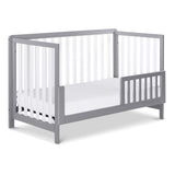 Colby 4-in-1 Low-Profile Convertible Crib in Grey and White, Greenguard Gold Certified