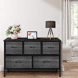 Drawer Dresser for Bedroom, 21H x 40L X12''W Tall Chest of Drawers for Closet, Nursery