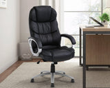 Office Chair, Height Adjustable Pu Leather Office Chair