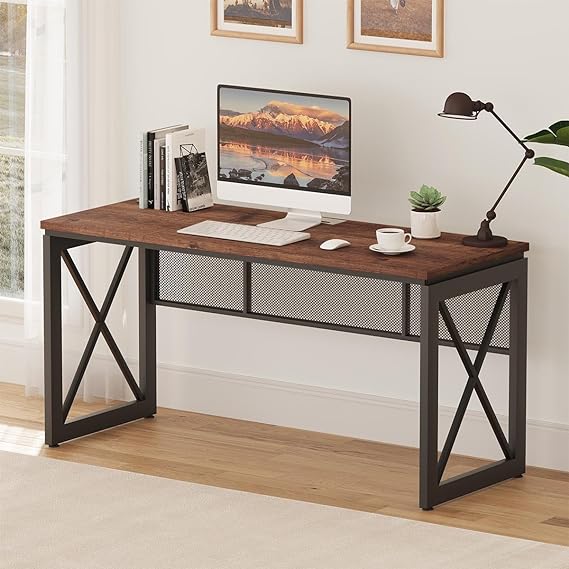 Industrial Home Office Desks, Rustic Wood Computer Desk