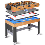 54" 4-in-1 Multi Game Table, Combination Game Table Set, Combo Games Table for Home