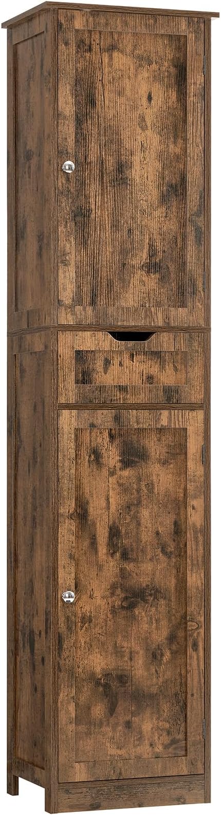 Storage Cabinet, Bathroom Cabinet with 2 Doors & 1 Drawer, Storage Cabinet with Adjustabl
