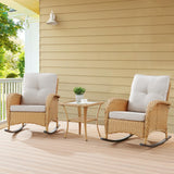 Chairs Set of 2, Wicker Rocker Rocking Chairs for Porch