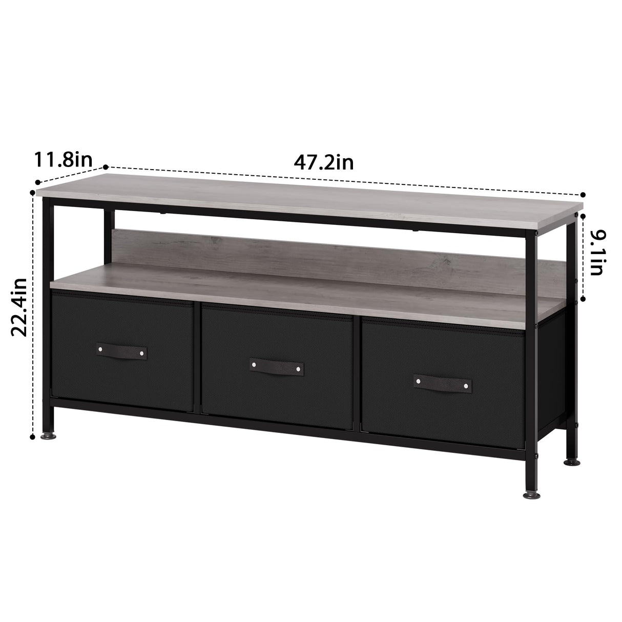 Dresser TV Stand, Entertainment Center with Storage, 55 Inch TV Stand for Bedroom