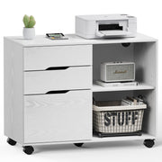 Filing Cabinet, 4-Drawer File Cabinet for Home Office, Mobile Lateral Filing Cabinet