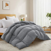White Feather Down Comforter Duvet Insert All Warmth Levels Dark Gray Heavy Weight Full - Queen