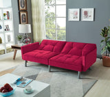 Velvet Loveseat Futon Convertible Sofa Bed for Living Room and Couch