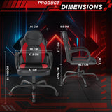 Ergonomic Gaming Office Chair with Lumbar Support - Red