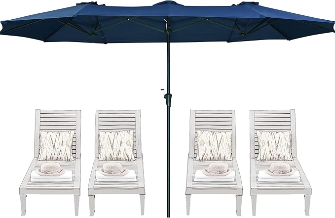 13FT Outdoor Umbrella for Patio, Double sided Pool Umbrellas