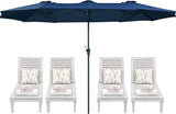 13FT Outdoor Umbrella for Patio, Double sided Pool Umbrellas